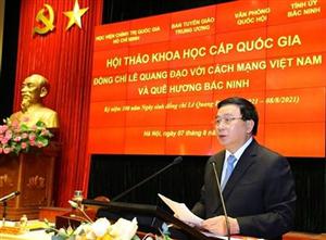 Đồng chí Lê Quang Đạo với cách mạng Việt Nam và quê hương Bắc Ninh