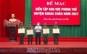 Diễn tập khu vực phòng thủ huyện Khoái Châu năm 2021