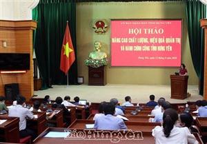 Hội thảo nâng cao chỉ số hiệu quả quản trị và hành chính công tỉnh Hưng Yên