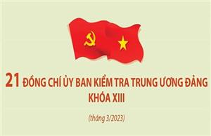 21 đồng chí trong Ủy ban Kiểm tra Trung ương Đảng khóa XIII