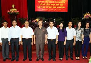 Đoàn đại biểu Quốc hội tỉnh Hưng Yên tiếp xúc cử tri