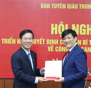 Đồng chí Nguyễn Thanh Long được điều động, bổ nhiệm giữ chức Phó Trưởng Ban Tuyên giáo Trung ương