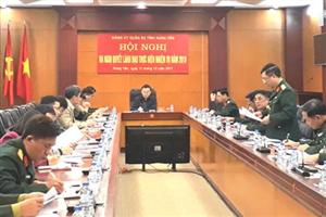 Đảng ủy Quân sự tỉnh ra nghị quyết lãnh đạo thực hiện nhiệm vụ năm 2018