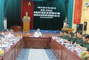 Đảng ủy Quân sự tỉnh: Ra nghị quyết lãnh đạo thực hiện nhiệm vụ 6 tháng cuối năm 2015