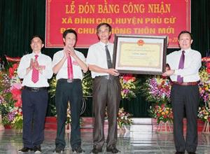 Xã Đình Cao: đón bằng công nhận xã đạt chuẩn nông thôn mới