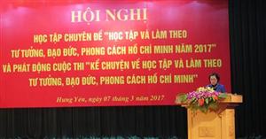 Bài phát động cuộc thi kể chuyện về học tập và làm theo tư tưởng, đạo đức, phong cách Hồ Chí Minh