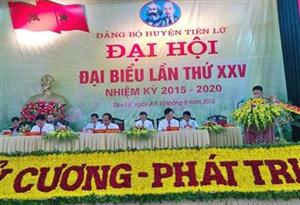 Đại hội đại biểu Đảng bộ huyện Tiên Lữ khóa XXV, nhiệm kỳ 2015-2020