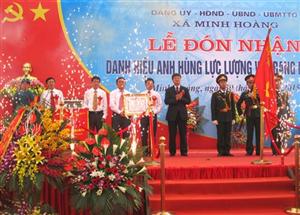 Xã Minh Hoàng: Đón nhận danh hiệu Anh hùng Lực lượng vũ trang nhân dân