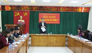 Hưng Yên: giao ban công tác báo chí tháng 11. 2017