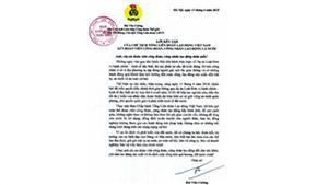 Kêu gọi đoàn viên công đoàn, công nhân đề cao cảnh giác, không để lòng yêu nước bị lợi dụng