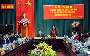 Trưởng ban Dân vận Trung ương Trương Thị Mai làm việc tại Hưng Yên