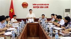 Chủ tịch UBND tỉnh Nguyễn Văn Phóng làm việc tại huyện Văn Lâm