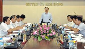 Bí thư Tỉnh ủy Đỗ Tiến Sỹ làm việc tại huyện Kim Động