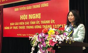 Hội nghị báo cáo viên các tỉnh, thành ủy, đảng ủy trực thuộc Trung ương tháng 12/2017