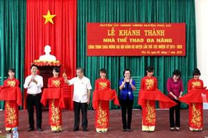 Phù Cừ: Khánh thành nhà thi đấu thể thao đa năng