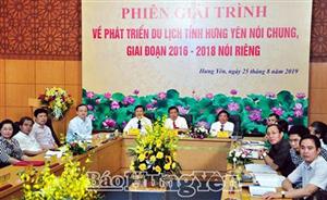 Thường trực HĐND tỉnh tổ chức phiên giải trình về phát triển du lịch