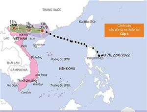 Thông tin cập nhật về đường đi của cơn bão số 3