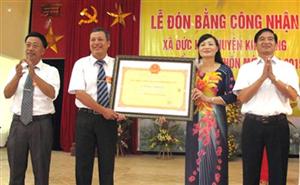 Xã Đức Hợp đạt chuẩn nông thôn mới