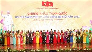 38 thí sinh vào chung khảo toàn quốc Hội thi giảng viên lý luận chính trị giỏi