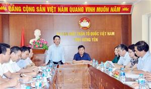 Ban Thường trực Ủy ban Trung ương MTTQ Việt Nam làm việc với Ủy ban MTTQ Việt Nam tỉnh