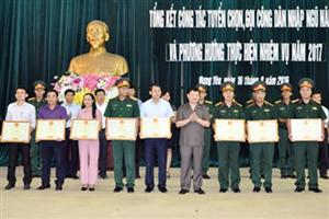 Hưng Yên: Tổng kết công tác tuyển chọn và gọi công dân nhập ngũ