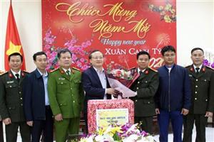 Các đồng chí lãnh đạo tỉnh thăm, chúc Tết một số cơ quan, đơn vị