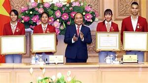 Thủ tướng Nguyễn Xuân Phúc gặp mặt Ðoàn thể thao Việt Nam tham dự ASIAD 2018