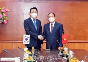 Đồng chí Chủ tịch UBND tỉnh Trần Quốc Văn làm việc với Tập đoàn LH (Hàn Quốc)