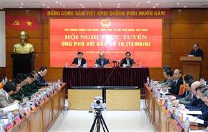 Thủ tướng Nguyễn Xuân Phúc chủ trì Hội nghị trực tuyến ứng phó với bão số 16