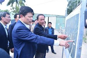 Phó Bí thư Thường trực Tỉnh ủy Trần Quốc Toản kiểm tra tiến độ triển khai dự án giao thông trọng điểm