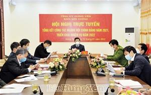 Hội nghị trực tuyến toàn quốc tổng kết công tác ngành Nội chính Đảng năm 2021
