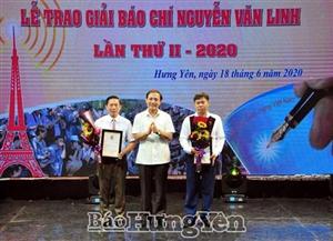 Hưng Yên: Lễ trao Giải báo chí Nguyễn Văn Linh lần thứ II – năm 2020