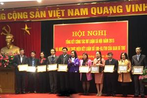 Ban Tuyên giáo Trung ương tổ chức Hội nghị Tổng kết công tác dư luận xã hội năm 2015