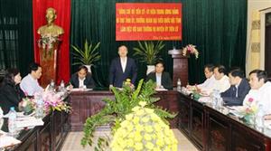 Bí thư Tỉnh ủy Đỗ Tiến Sỹ làm việc tại huyện Tiên Lữ