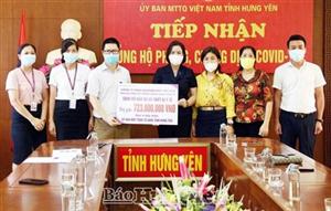 Ủy ban MTTQ Việt Nam tỉnh tiếp nhận ủng hộ công tác phòng, chống dịch Covid-19