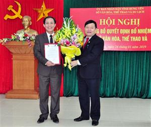 Trao quyết định bổ nhiệm Giám đốc Sở Văn hóa, Thể thao và Du lịch
