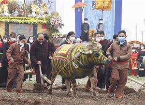 Chủ tịch nước Nguyễn Xuân Phúc dự Lễ hội Tịch điền Đọi Sơn năm 2022