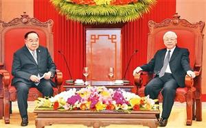 Tổng Bí thư, Chủ tịch nước Nguyễn Phú Trọng tiếp Phó Thủ tướng, Bộ trưởng Quốc phòng Thái-lan