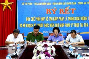 Ký kết quy chế phối hợp liên ngành về trợ giúp pháp lý