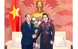 Chủ tịch Quốc hội Nguyễn Thị Kim Ngân tiếp Chánh án TAND tối cao Lào