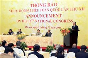 Thông báo về Đại hội Đảng lần thứ XII tới các đoàn ngoại giao