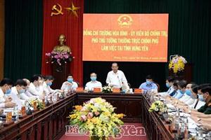 Đồng chí Trương Hoà Bình, Uỷ viên Bộ Chính trị, Phó Thủ tướng Thường trực Chính phủ thăm và làm việc tại tỉnh