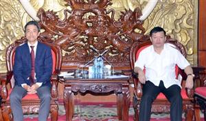 Chủ tịch UBND tỉnh Nguyễn Văn Phóng làm việc với đại diện Công ty TNHH Khu công nghiệp Thăng Long II