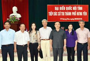 Đoàn đại biểu Quốc hội tỉnh tiếp xúc cử tri thành phố Hưng Yên