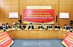 Hội nghị đối thoại giữa lãnh đạo UBND tỉnh với thanh niên