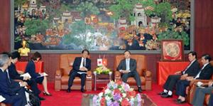 Bí thư Tỉnh ủy Đỗ Tiến Sỹ tiếp và làm việc với Đại sứ đặc mệnh toàn quyền Nhật Bản tại Việt Nam