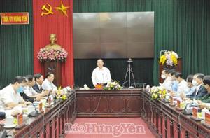 Đoàn kiểm tra của Ban Bí thư làm việc với Ban Thường vụ Tỉnh ủy Hưng Yên