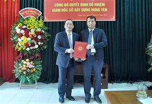 Công bố Quyết định tiếp nhận và bổ nhiệm Giám đốc Sở Xây dựng
