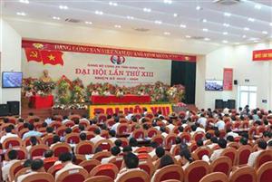 Tiến độ tổ chức Đại hội đảng bộ cấp huyện và tương đương