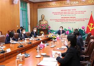 Tiếp tục tăng cường trao đổi, không ngừng vun đắp quan hệ hữu nghị hợp tác truyền thống đặc biệt giữa hai đảng, hai nhà nước Việt Nam – Cuba